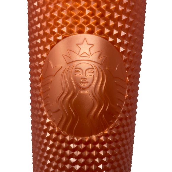 Starbucks Orange Pearlized Studded Venti 24 oz  Fall Tumbler 011136321 - Picture 7 of 11